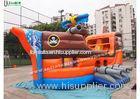 PVC Tarpaulin Pirate Ship Inflatable Slide Residential Bounce Houses OEM