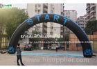 Custom Black and Blue Inflatable Start Finish Arch for Outdoor Activities