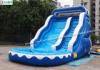 17' Wavy Commercial Inflatable Water Slide With Pool Made Of 18 OZ PVC Tarpaulin