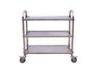 3 Tier Polished Durable Stainless Steel Kitchen Shelves With Wheels