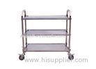 3 Tier Polished Durable Stainless Steel Kitchen Shelves With Wheels