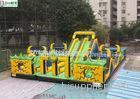 Outdoor Giant inflatable Playground With Big Slides For Kids And Adults