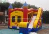Commercial Rainbow Bounce House With Slide For Kids Outdoor Fun Fair