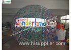 2.6M Dia TPU Human Sized Hamster Ball Inflatable Zorbing Ball With Logo Customized