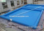 Blue Large Inflatable Water Pool For Adults, Outdoor Inflatable Swimming Pools