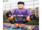 Purple Shirt Inflatable Advertising Products Muscle Man Commercial Grade