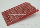 Red Pannelized Rigid PCB Board with Gold PAD 0.8 mm Thick 6 Layers
