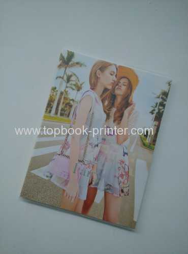 Silver foil stamped cover clothes company brochure with PVC dust jacket printing