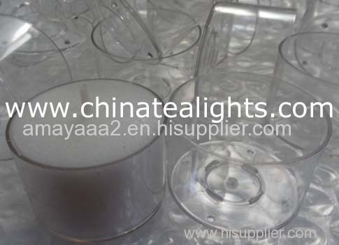 Polycarbonate Clear Tea Light Cups for Tea Light Candles