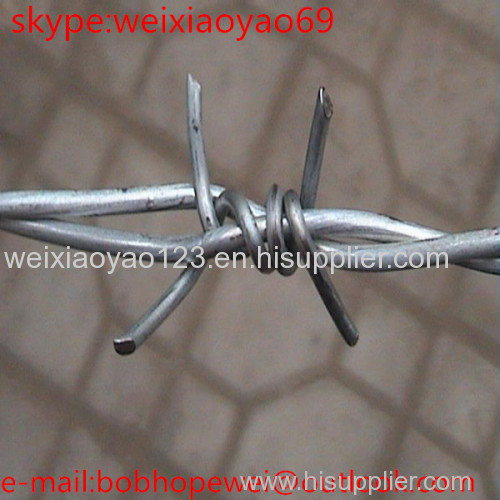14*14 16*16 1.5-2.7mm electro/hot dipped galvanized double barbed wire price