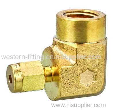 Brass Elbow Female Compression Connector