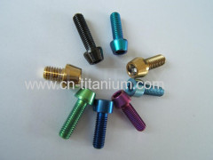 Titanium GR5 6ALV4 Grade DIN912 hex socket head cap screws colorful