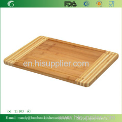 Two-Tone Bamboo Cutting Board With Flat Grain