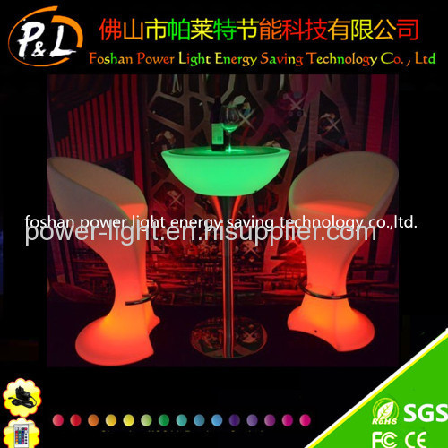 RGB Colorful LED Lighted Glowing Plastic Bar Stools