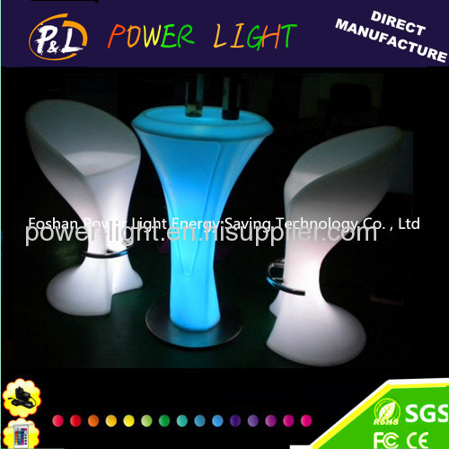 RGB Colorful LED Lighted Glowing Plastic Bar Stools