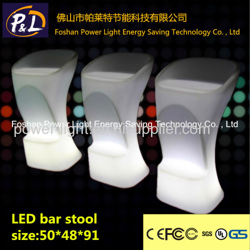 RGB Colorful LED Lighted Glowing Plastic Bar Stools