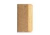 Recycled Wood And Leather Folio Cell Phone Case For iPhone 4 / 4S Phone Covers