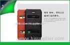 Wallet Type Black Flip Genuine Leather Iphone 4s Case Cover With Card Slot