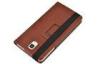 Brown Genuine Leather Samsung Leather Phone Cases Dust Proof For Samsung Note 3