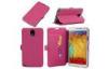 Pink Girls Wallet Style Samsung Leather Phone Cases For Samsung Galaxy Note3