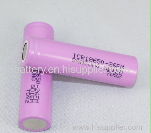 3.7volt samsung 18650 2600mah