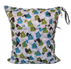 Zippered diaper laundry bag