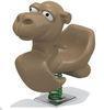 Plastic Cartoon Animal Playground Spring Rider Equipment Dog for Amusement Park