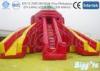 Giant PVC Red Kids Inflatable Slides Inflatable Dry Double Slides For Rental Backyard Inflatable Big