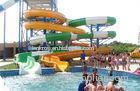 Waterpark Equipment, Fiberglass Open / Close Spiral Slide, Custom Water Slides 11m Height