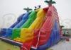 Giant Panda Colourful Rainbow Inflatable Slides Inflatable Four Dry Slides