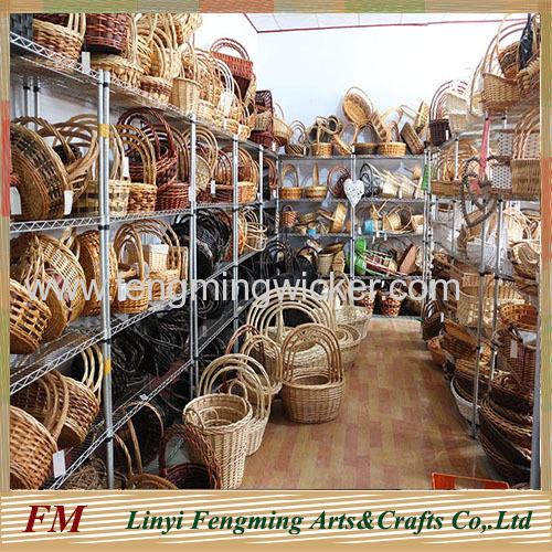 Pure handmade Folk Art  3pcs round wicker basket gift basket for wedding decroation