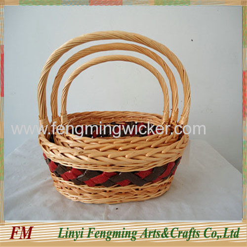 Wholesale handmade oval wicker food storage basket