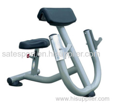 Seated curl bench for muscle exerciser