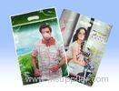 Eco-friendly 13 Colors Printing Thin Garment Plastic Bags With Handle For Packing Clothes