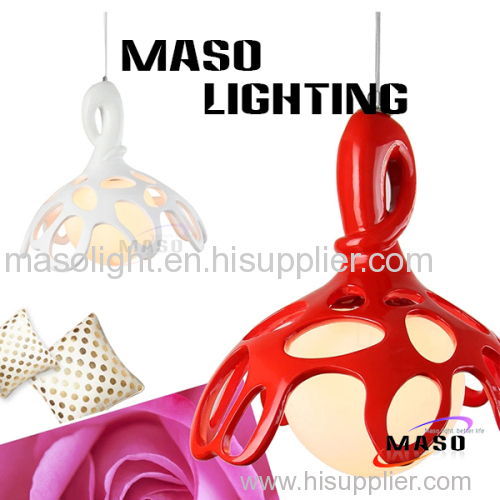 Pure White and Red Decoration Resin pendant lights MS P1019 Creative Hanging Lamp