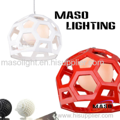 Creative Football Type Indoor Resin Pendant Lamp Environment Friendly Energy Save Source