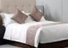 300TC Luxury Hotel Bed Linen , Home White Jacquard Modern Beddding Sets For Wedding
