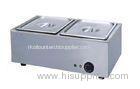 Commercial Countertop Electric 2 Pot Stainless Steel Bain Marie 220V - 240V 50HZ
