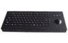 IP65 industrial military illuminated USB keyboard with black titanium