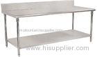 2 Tier Commercial Stainless Steel Kitchen Work Table CE / RoHS