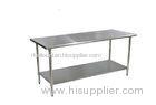 Restaurant / Hotel Commercial Stainless Steel Kitchen Work Table 2 Tier