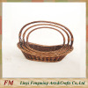 FOLK Art Handmade brown wicker gift basket set for wedding flower