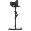 Wieldy carbon fiber DSLR video camera stabilizer