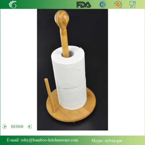 BH008/Bamboo Collection Standing Paper Towel Holder