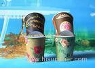 Commercial Custom Printed Paper Cups Insulated Disposable Coffee Cups With PS Lids