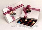 Neat Choclate Custom Packaging Boxes With Ribbon , Packaging Cardboard Boxes