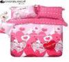Sweet Heart Duvet Cover Sateen Bedding Sets , Fastener Design For Quilt Cover