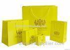 Large Yellow Printed Paper Bag Recyclable , Gift Bags With Handles For Promotional