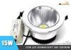 Cut out 120mm CRI 80 2700K Ajustable 15w LED COB Ceiling Downlight For Market