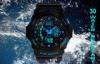 12 / 24 hour Mens Plastic Analog Digital Watch Double Time Zone 50M Waterproof
